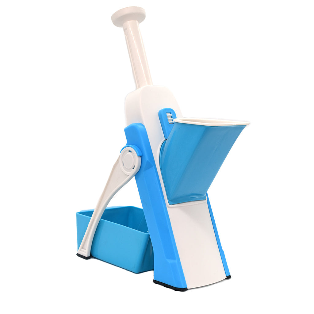 ADJUSTABLE HAND PRESS VEGITABLE CHOPPER 6 IN 1